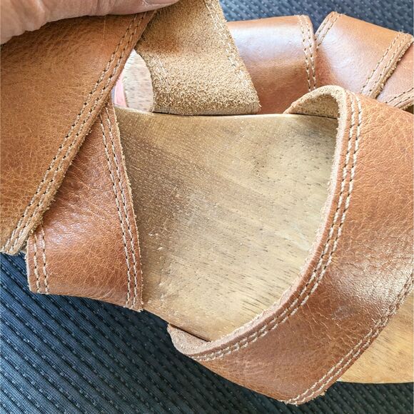 Chunky Wedge Heel Y2K Candies Tan Hippie Punk Vintage Studded Size 7 - Picture 7 of 10